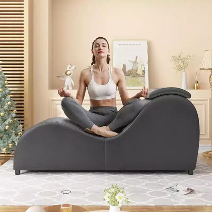 Chaise longue da yoga da 60 pollici con cuscino poggiatesta regolabile
