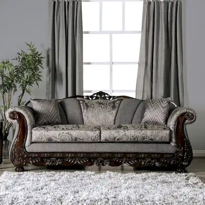 Set da salotto 2 pezzi con braccioli arrotolati in ciniglia tradizionale Dikic di Gracewood Hollow