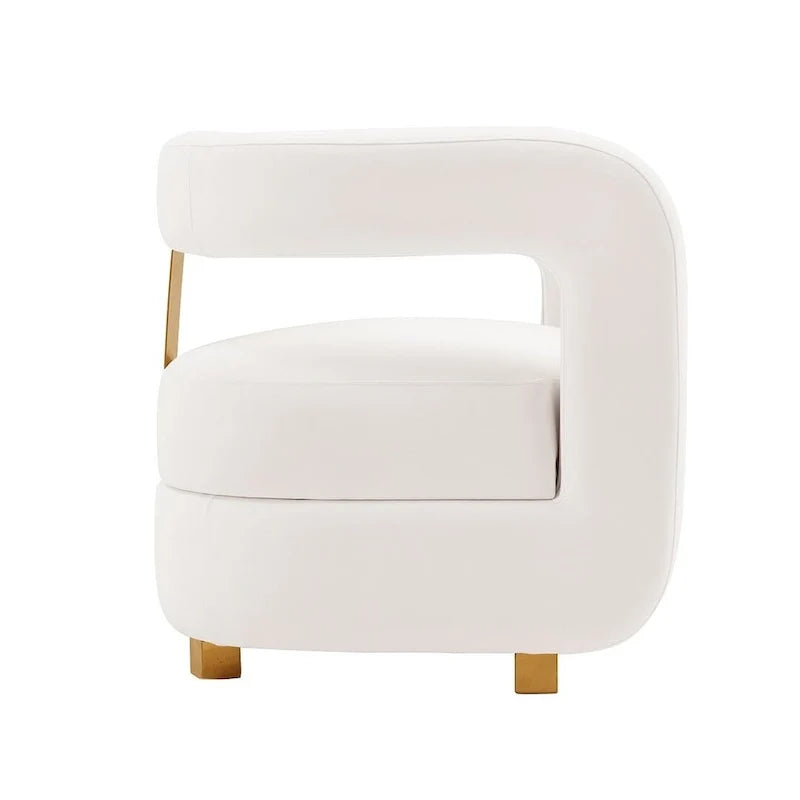 Manhattan Comfort Ensemble de 2 fauteuils d'appoint en velours Amirah moderne