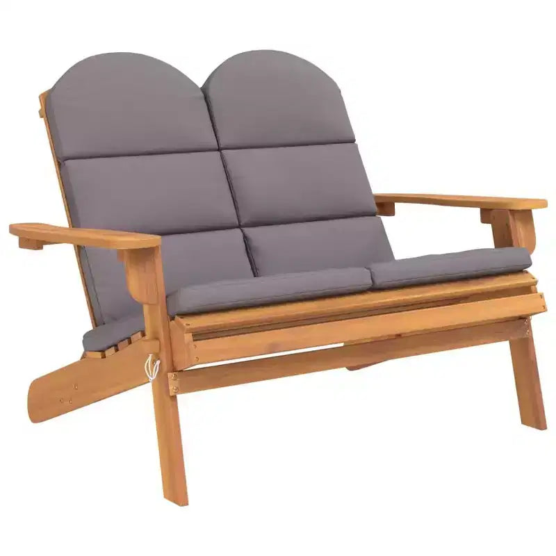 vidaXL Salon de jardin marron bois d'acacia massif Standard Pliable