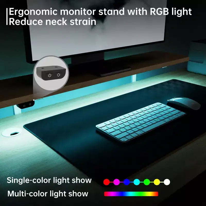 Scrivania angolare EUREKA ERGONOMIC 60x23 regolabile in altezza con set di accessori
