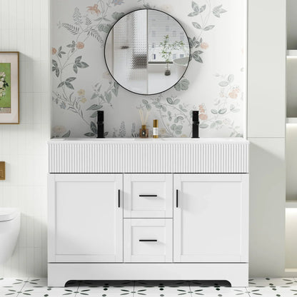 Mobile bagno 30/36/48 Wavy Line con lavabo e rubinetto