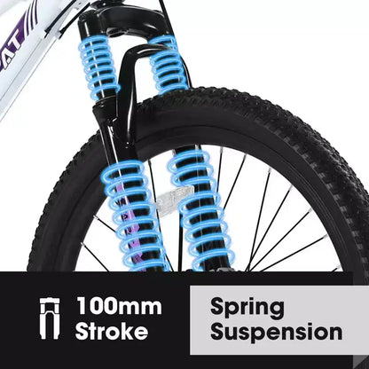 VTT Okak 24/26 pouces avec 21 vitesses et double freins à disque, vélo pour enfants avec suspension avant de 100 mm, Dirt Bike pour adolescents et femmes