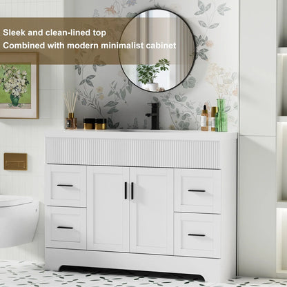 Mobile bagno 30/36/48 Wavy Line con lavabo e rubinetto