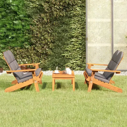 vidaXL Salon de jardin marron bois d'acacia massif Standard Pliable