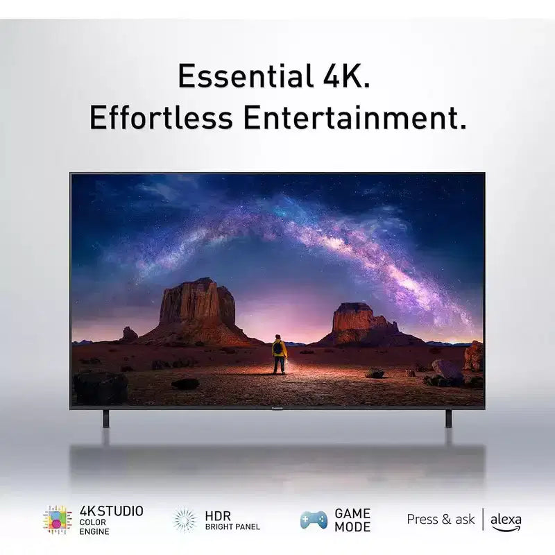 Panasonic Serie W70 Smart TV LED 4K Ultra HD da 55" con Fire TV, Soundbar, supporto e accessori