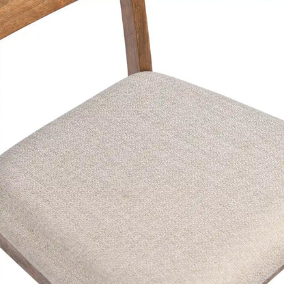 Sedie da pranzo in legno con schienale a doghe, set da 4