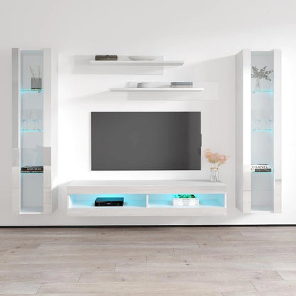 Meuble TV Mural Flottant Moderne Fly AB2 34TV