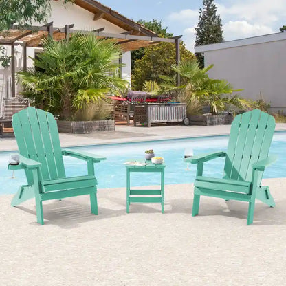 Bonosuki Set di 2 sedie Adirondack pieghevoli per patio e braciere