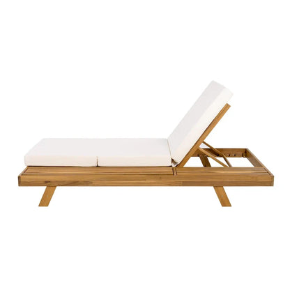 Christopher Knight Home - Ensemble de 2 chaises longues Michael en acacia pour l'extérieur