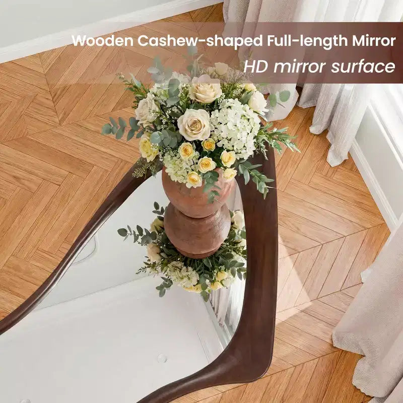 Dovelina 71H*31W Specchio a Figura Intera Asimmetrico Specchio Decorativo da Appoggio Specchio Moderno da Bagno per Soggiorno Sala da Pranzo Ingresso Camera da Letto