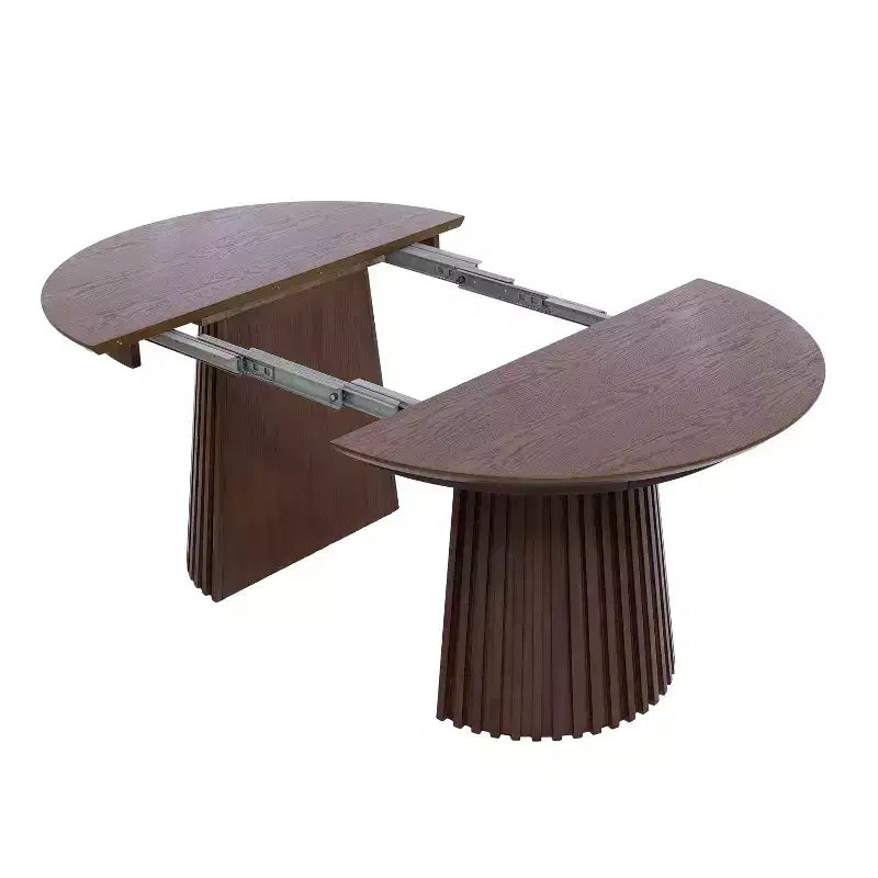 Set da pranzo allungabile Christopher Knight Home Bennett Mid-Century Modern 5 pezzi in legno, con tavolo e 4 sedie imbottite con schienale in canna