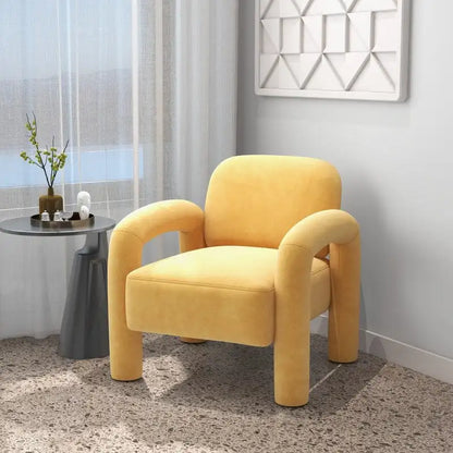 Fauteuil d'appoint SEYNAR moderne du milieu du siècle en velours pour salon