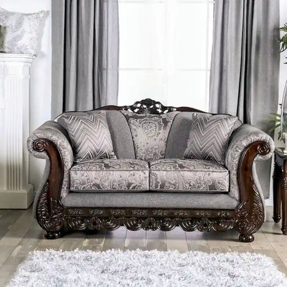 Set da salotto 2 pezzi con braccioli arrotolati in ciniglia tradizionale Dikic di Gracewood Hollow