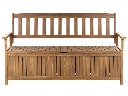 Panchina da giardino 160 cm con contenitore Legno d'acacia Marrone