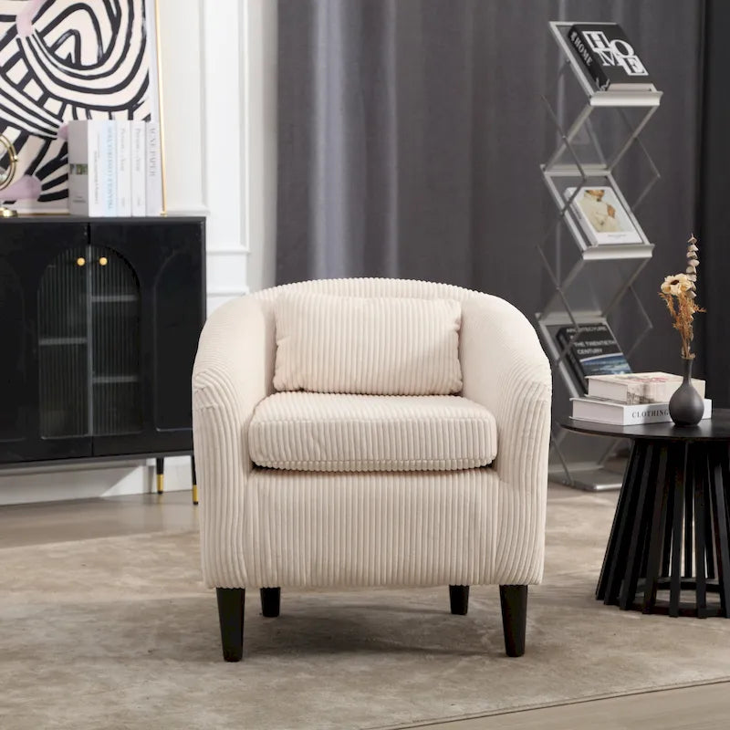Fauteuil style moderne Fauteuil crapaud avec coussin et oreiller, canapé simple