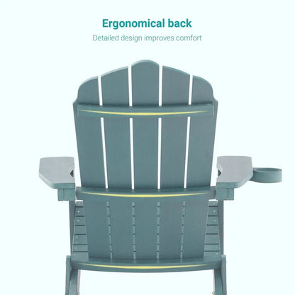 Bonosuki Set di 2 sedie Adirondack pieghevoli per patio e braciere