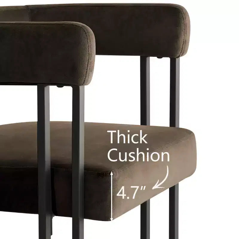 Set tavolo da pranzo allungabile da 120-210 cm per 4 persone, tavolo nero e 4 sedie da pranzo imbottite in velluto con gambe in metallo, stile moderno