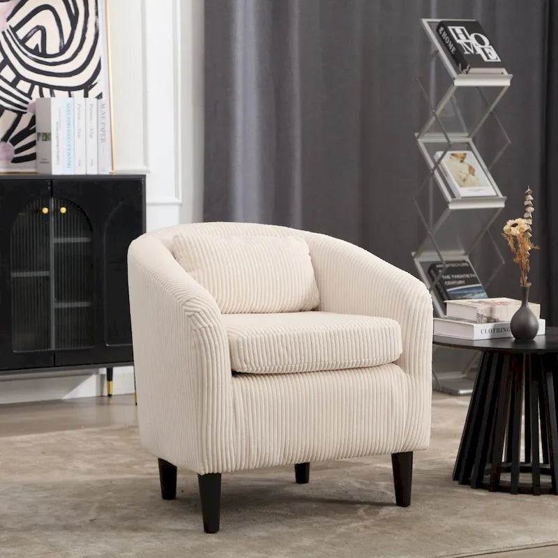 Fauteuil style moderne Fauteuil crapaud avec coussin et oreiller, canapé simple