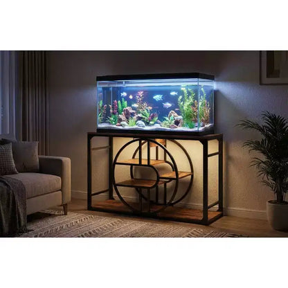 Supporto per acquario in metallo da 55-75 galloni, Supporto per acquario resistente con mobiletto, Supporto per acquario multi-livello con gambe rinforzate, Adatto