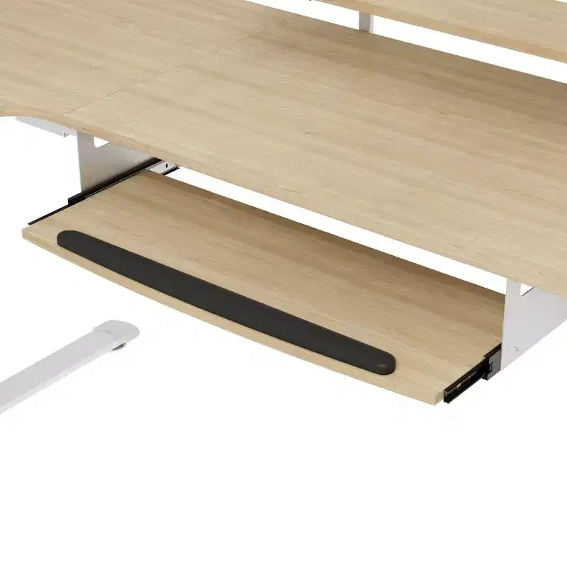 Scrivania angolare EUREKA ERGONOMIC 60x23 regolabile in altezza con set di accessori