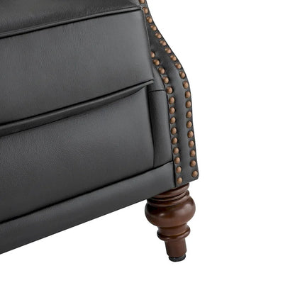 Fauteuil en cuir classique Alex avec clous décoratifs par HULALA HOME