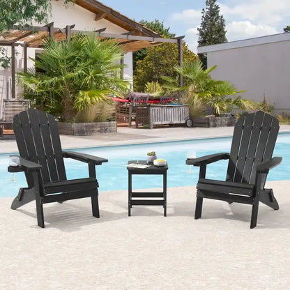 Bonosuki Set di 2 sedie Adirondack pieghevoli per patio e braciere
