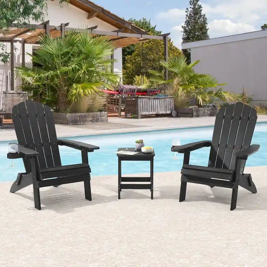 Bonosuki Set di 2 sedie Adirondack pieghevoli per patio e braciere