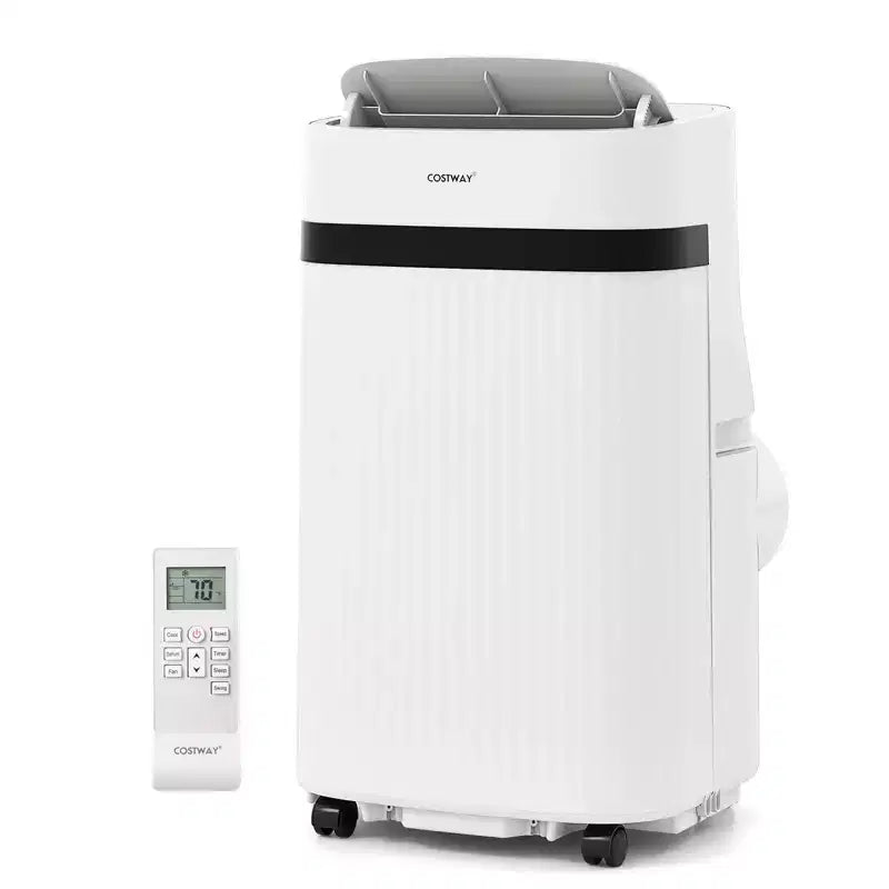Costway Climatiseur portable 12000 BTU avec ventilateur et déshumidificateur, mode veille, minuterie 24h