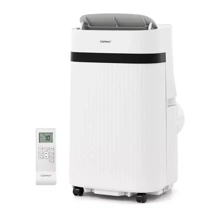 Costway Climatiseur portable 12000 BTU avec ventilateur et déshumidificateur, mode veille, minuterie 24h