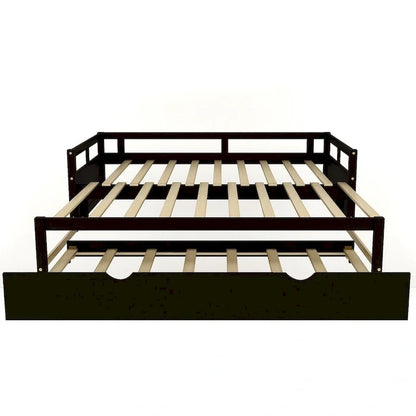 Divano Letto Estensibile con Letto Estraibile, Divano Letto in Legno con Letto Estraibile