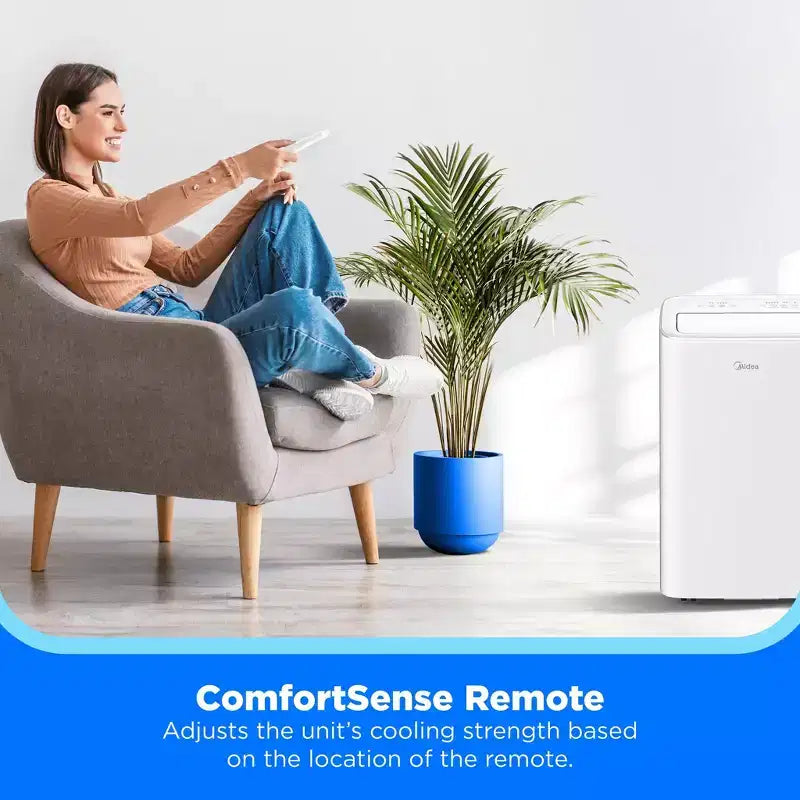 Condizionatore d'aria portatile Smart Inverter Midea 10.000 BTU DOE, per ambienti fino a 42 m², bianco