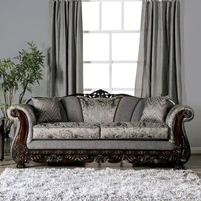 Set da salotto 2 pezzi con braccioli arrotolati in ciniglia tradizionale Dikic di Gracewood Hollow