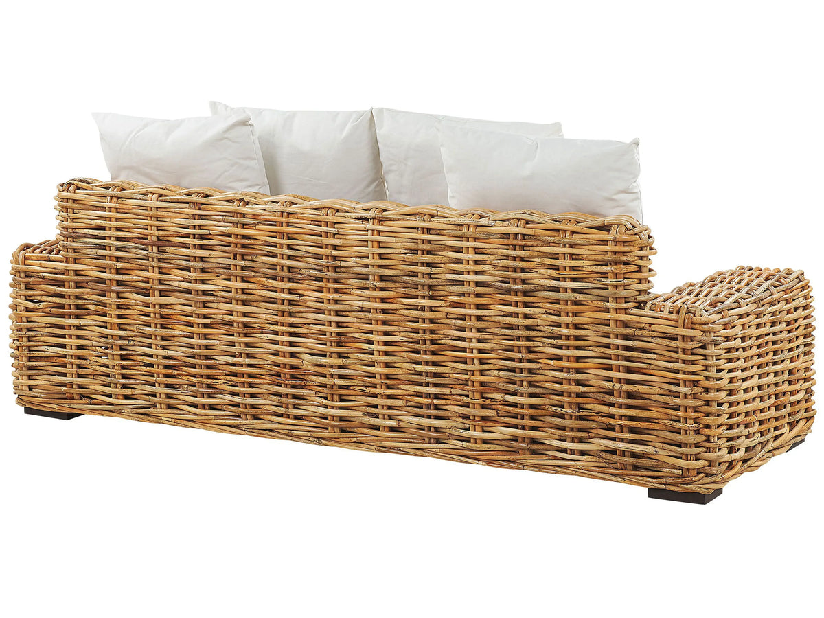 3-seater garden sofa Natural Rattan