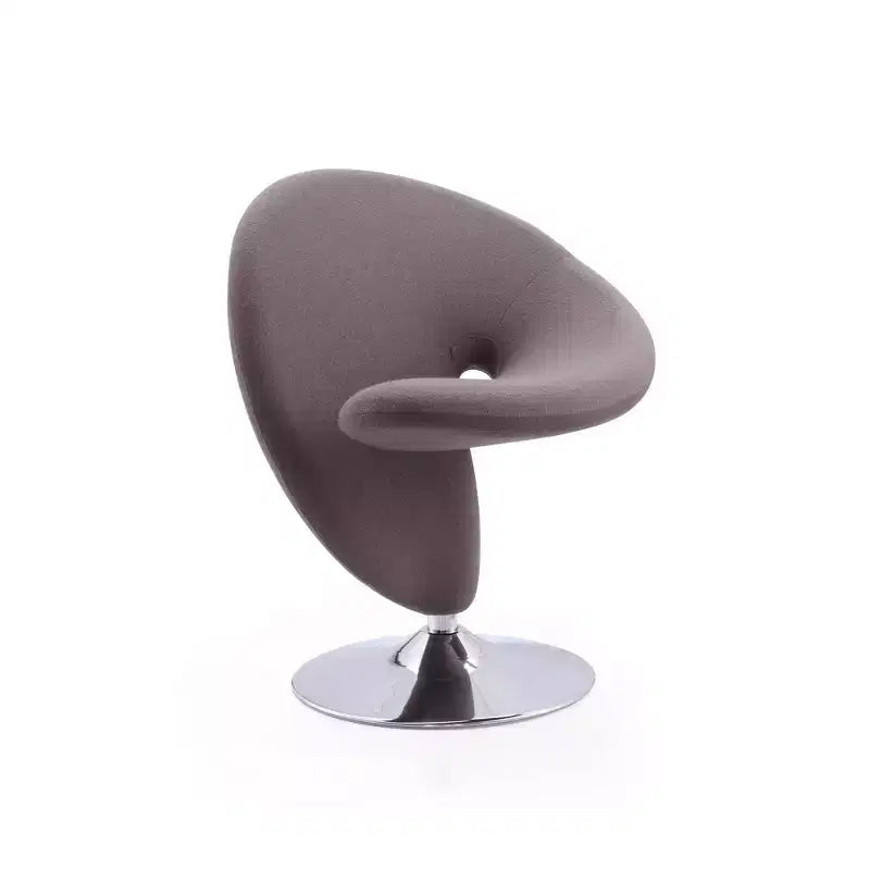 Ensemble de 2 fauteuils pivotants d'appoint Curl en mélange de laine - Manhattan Comfort