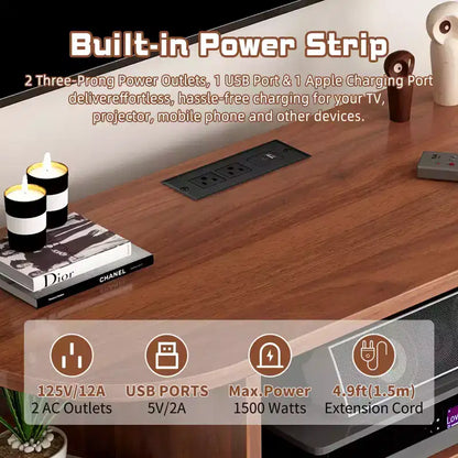Mobile GDFStudio Emerson in legno per giradischi stile Mid-Century Modern