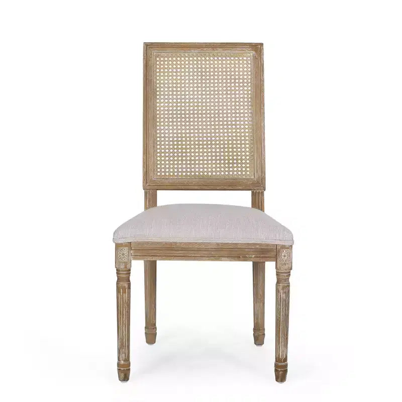 Lot de 6 chaises de salle à manger Regina en bois et cannage de style campagne française - Christopher Knight Home