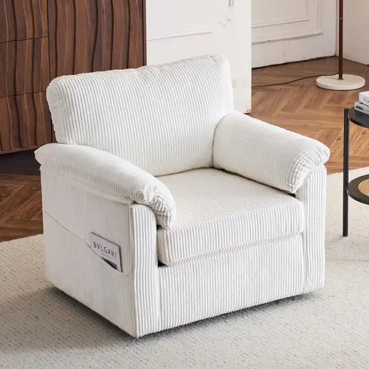 33 Fauteuils Crapaud Individuels en Velours Côtelé