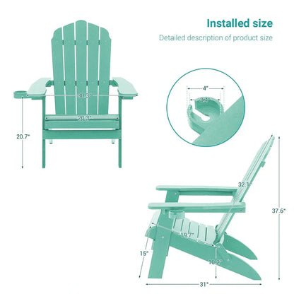 Bonosuki Set di 2 sedie Adirondack pieghevoli per patio e braciere