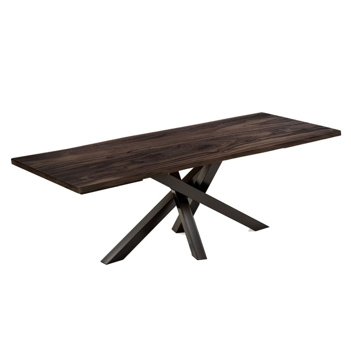 Table à manger en noyer avec pied araignée - Fabriquée à la main en bois massif - cette magnifique table en noyer avec pied araignée est une pièce maîtresse