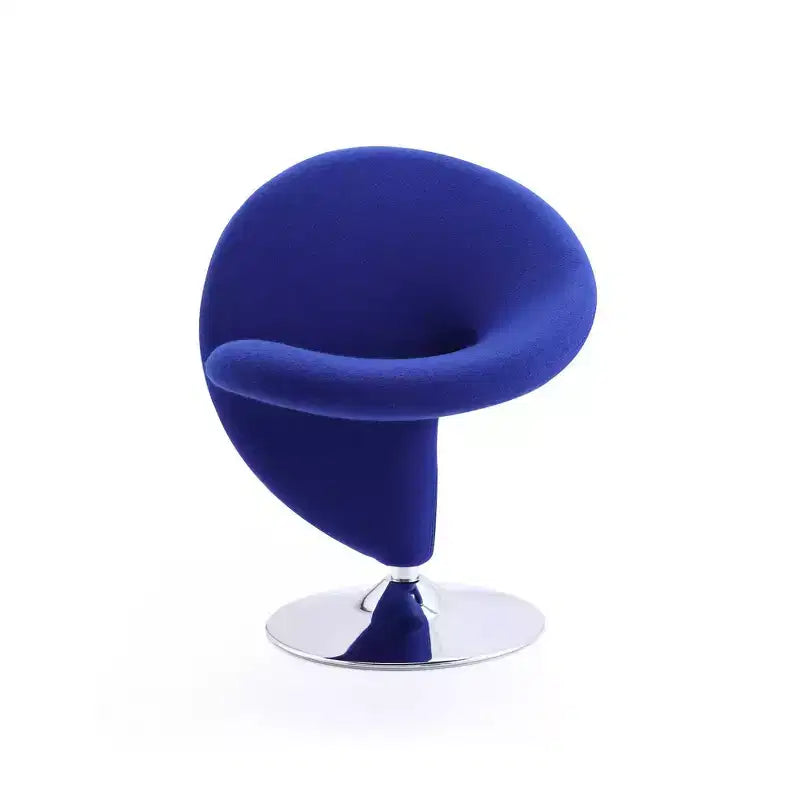 Ensemble de 2 fauteuils pivotants d'appoint Curl en mélange de laine - Manhattan Comfort