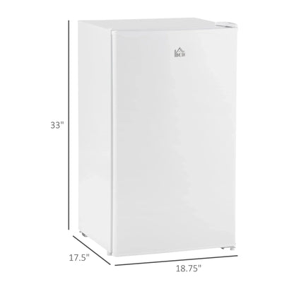 HOMCOM Mini-réfrigérateur de 90,6 L avec congélateur, Réfrigérateur compact à porte unique avec thermostat réglable pour chambre