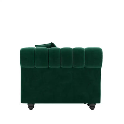 Canapé-lit gigogne 3-en-1 King Size Whisen Velvet et canapé convertible avec pouf mobile, design capitonné