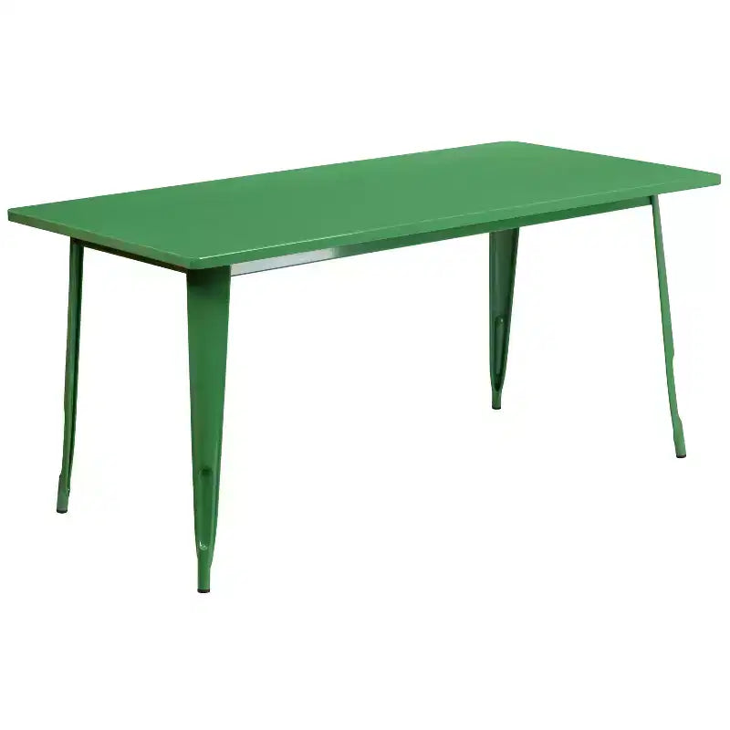 Ensemble table rectangulaire en métal qualité commerciale Emma et Oliver avec 6 chaises avec accoudoirs, pour l'intérieur et l'extérieur