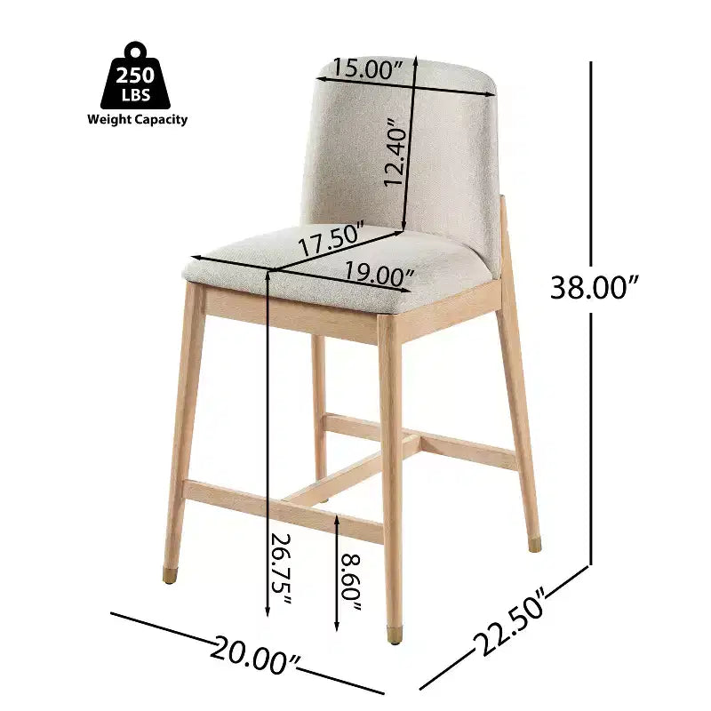 Sgabelli da bancone imbottiti Christopher Knight Home Alexandra Farmhouse in legno di gomma con schienale curvo (Set di 4)