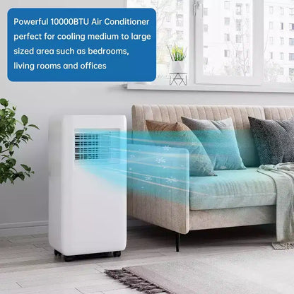 GustoWave Condizionatore Portatile 10000 BTU per Stanze fino a 42 m² con Timer 24H, Modalità Notturna