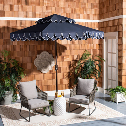 Parasol déporté double toit 274 cm avec cantonnière Kjerstin SAFAVIEH Outdoor