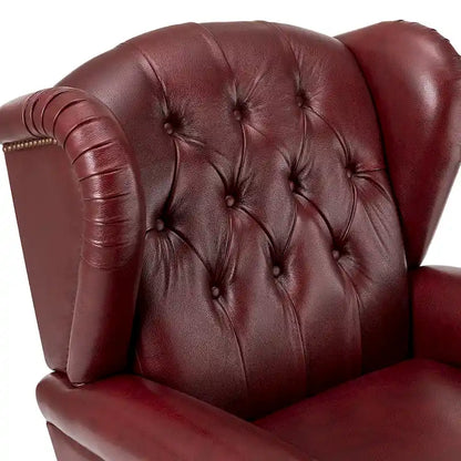 Fauteuil Alex Classic Wingback en cuir avec clous décoratifs (lot de 2) par HULALA HOME