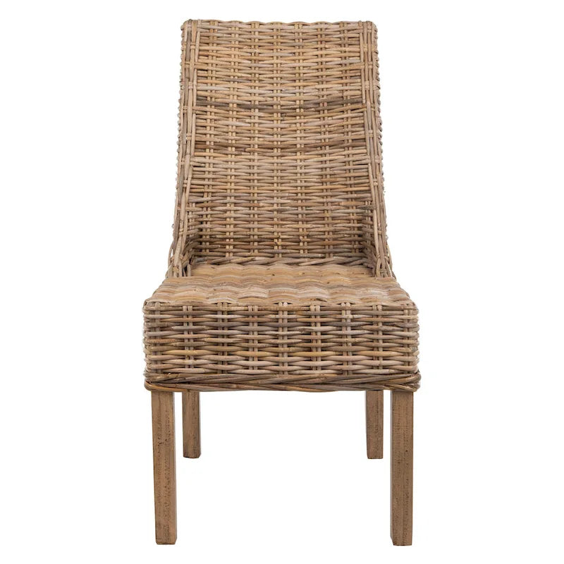 SAFAVIEH Charolette Chaises d'intérieur en osier marron à accoudoirs inclinés (lot de 2) - 20 x 24 x 39 - 20Lx24Px39H