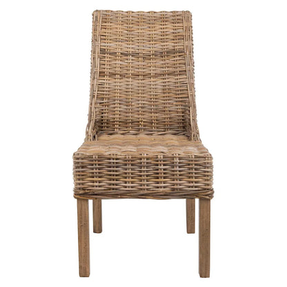 SAFAVIEH Charolette Chaises d'intérieur en osier marron à accoudoirs inclinés (lot de 2) - 20 x 24 x 39 - 20Lx24Px39H